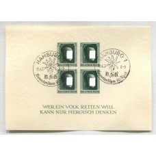 ALEMANIA 1937 BLOQUE Yv. 9 SIN DENTAR USADO DE LUJO CON MATASELLO ESPECIAL TEMA FLORES +45 €